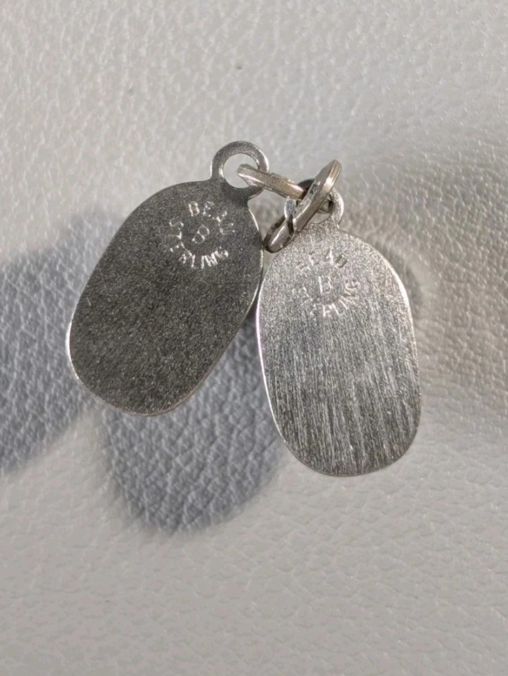 Vintage Silver B Beau Sterling Pair Baby Shoe Booties Small Charm Collectible - Picture 10 of 16